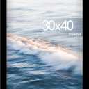 30x40 Picture Frame Black, with HD Plexiglass Durable and Scratch-proof for Horizontal or Vertical Wall Mounting, 1 Pack