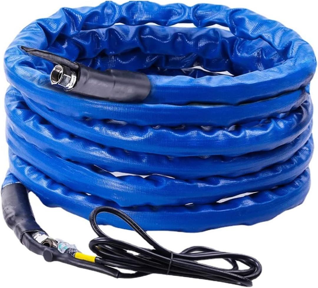 YUEWO Heated Water Hose for RV, Heated Drinking Water Hose with Thermostat 1/2" Inner Diameter -45F Temperature Resistance for Camper Garden Truck (50FT)