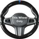 Steering Wheel Cover for BMW 3 4 Series(2021-2024) 5 Series(2020-2023) X5(2019-2020) X7(2020-2025) M3 2 4 7 8 Series X3M X4 X6 XM M2 M4 M5 M8 Z4 i4, Glossy Black