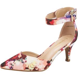 DREAM PAIRS Kitten Heel Low Heel for Women Closed Pointed Toe Pumps Wedding Party Sexy Dress Shoes Lowpointed (10, Floral)