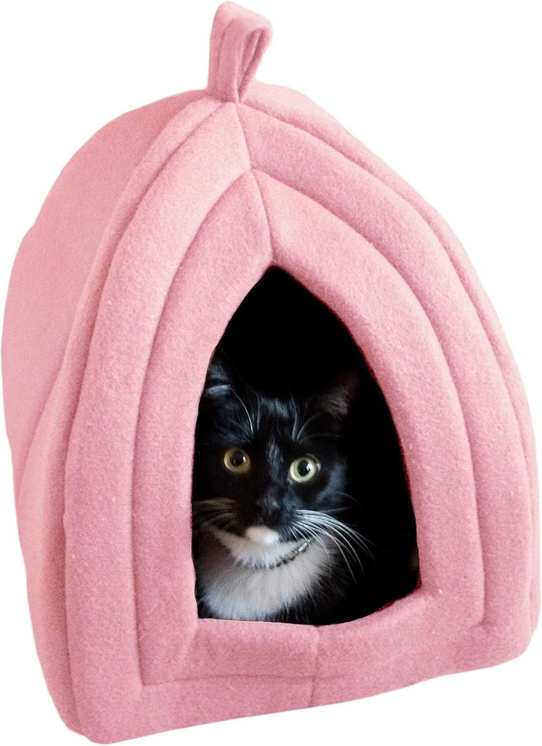 Cat House - Indoor Cat Bed with Removable Foam Cushion - Pet Tent for Kittens, Rabbits, Guinea Pigs, and Other Small Animals by PETMAKER