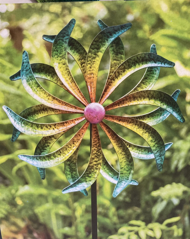 Metal Wind Spinner Kinetic Outdoor Lawn Garden Decor Patio Stake Yard Windmill