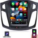 Ford Focus Car Stereo Radio 2012-2018 with Carplay/Android Auto, 10.4 Inch IPS Touch Screen Replacement with GPS Navigation Bluetooth 5GWiFi Mirror Link Backup Camera, 2G RAM 32G ROM