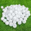 100 Pack Practice Golf Balls Airflow Hollow Plastic Golf Balls Practice Trainingor Driving Range, Swing Practice, Home Pool Balls