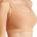 Truekind Bras for Women - Comfortable Wireless Support Bra, Seamless Full Coverage No Underwire Bra for Everyday Comfort (Medium: 30C, 32C, 34BC, 36B, Latte)