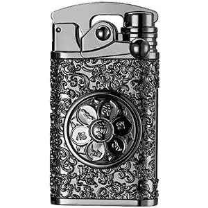 SKRFIRE Electric Rechargeable USB Plasma Lighter Vintage Cool Flameless Windproof Dual Arc Lighters Electronic Candle Lighter with LED Power Display for Candle, Incense, Fireworks (Black)