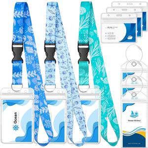 Cruise Lanyard for Ship Cards, Ship Lanyards with Waterproof Luggage Tags Clear ID Badge Holder Cruise Essentials Accessories for Cruise Cards Ship Key Card Sea Pass