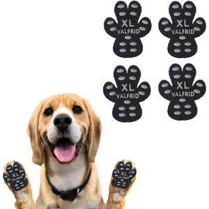 VALFRID Dog Paw Protector Pads,15 Sets-60 Pads Anti-Slip Grips for Hardwood Floors,Best for Hot Pavement,Strong Self-Adhesive Traction Stickers for Senior Dog Essentials Black XL (XL (2.32" x2")) VALFRID Dog Paw Protector Pads,15 Sets-60 Pads Anti-Slip Grips for Hardwood Floors,Best for Hot Pavement,Strong Self-Adhesive Traction Stickers for Senior Dog Essentials Black XL (XL (2.32" x2"))