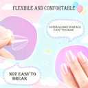 OPkssnails Extra Short Almond Kid Nail Tips,360Pcs Soft Gel Nail Tips Pre-Shaped Press On Nails For Kids,Clear Acrylic Half Matte Full Cover Fake Nail For Kids DIY Extension & Salon Use12 Sizes