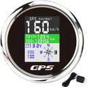 KAOLALI Digital GPS Speedometer Gauge Waterproof (Shipped from USA) COG ODO Trip Voltmeter Auto Gauge Meter 9-32V for Boat Car Truck Motorcycle Black Silver 85MM (3.34)