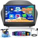 2+64G Android 13 Car Stereo Radio for Hyundai Tucson IX35 2010-2015, 10.1'' HD Touch Screen Compatible with CarPlay Android Auto, AHD Backup Camera, Mirror Link, GPS, WiFi, DSP