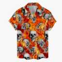 Hawaiian Shirt for Men Aloha Vintage Mens Hawaiian Shirts Short Sleeve Button Down Shirt Men, L