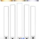 EZVALO 5-Pack Under Cabinet Lighting, 4000mAh Rechargeable Motion Sensor Light, 16.5inch Magnetic Closet Lights with Dimmable & 3 Color Temps, Wireless Motion Activated Lights with Remote for Kitchen