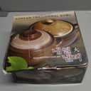 BALWOO Korean Pot [Buncheong] MUD GLAZE Earthenware Ttukbaegi, Natural Ceramic Clay Cooking Pot Casserole, Heat Resistant Ceramic Earthen Pot, Zero-Crack Stone Bowl Stockpot Soup Cookware, Pottery