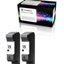 OCProducts Remanufactured Ink Cartridge Replacement 2 Pack for HP 15 for Deskjet 3810 3820 810c 812c 816 840c 841c 842c 843c 845c 920c 940 Officejet 5110 v40 PSC 500 750 950 (2 Black)