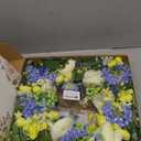 24 Inch Spring Wreath for Front Door, Artificial Hydrangea, Anemone & Wild Daisy Flowers with Berry Accents, Spring and Summer Door Wreath for Indoor Outdoor Decor