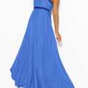 PRETTYGARDEN Womens Spaghetti Strap Maxi Dresses 2026 Summer Casual Sleeveless Smocked Boho A Line Long Flowy Beach Sundress(Blue,XX-Large)
