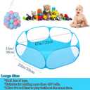 Portable Cute Blue Hexagon Children Ball Pit, Indoor and Outdoor Easy Folding Ball Play Pool Kids Toy Play Tent with Carry Tote, Balls Not Included