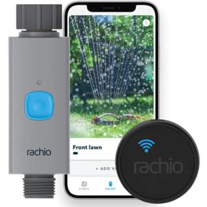 Rachio Smart Hose Timer (1 Valve + 1 WiFi Hub)  App-Controlled Outdoor Faucet Timer, Quick Install & Scheduling, Expandable System