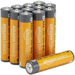 Amazon Basics AAA Alkaline Batteries, High-Performance (Triple A), 10-Year Shelf Life, 12 count