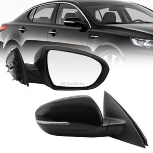 Jecoupoon Right Passenger Side Mirror Assembly Compatible with 2011 2012 2013 Optima Mirrors with Manual Folding & Non Heated & Power Glass Black KI1321152 876202T110 (5 Pins)