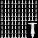 Taiyin 500 Pcs 1" Vapor Barrier Christmas Tree Clips Plastic Bumper Clips Nylon Rivet Clip White Furniture Assembly Shelves Retainer for Crawlspace Barrier Poly Liners, Covers, Encapsulations