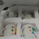 13 OZ Ceramic Dinosaur Mugs Set of 4, Dino Cups for Gifts, Cute Cartoon Porcelain Mugs for Hot Milk, Coffee, Cereal, Christmas Gifts for Kids, Girls, Dishwasher and Microwave Safe