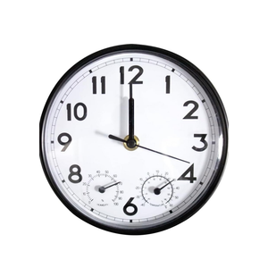 6.3'' Indoor Outdoor Clock Silent Non-Ticking, 3-In-1 Outdoor Wall Clock Dial for Patio, Garden, Home