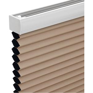 Changshade Cordless Cellular Shades, Blackout Honeycomb Shades for Windows, Pull Down Pleated Blinds, Easy to Install for Indoor Windows and French Doors,24" W x 64" H, Light Brown