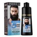 Beard Dye for Men, Beard Color & Hair Dye Shampoo, Beard Dye Black for Gray Coverage, Mens Hair Color Works in Minutes, Simpler Hair Color for Men, Easy to Use