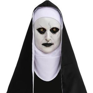 Halloween Nun Full Head Latex Mask For Scary Party Cosplay Mens Masquerade