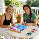 12''x16'' Large 2-in-1 Diamond Art Kit for Adults: Elegant Rose & Classic Train Round Drill Paintings - 5D Full Drill Diamond Art Beginner DIY Craft with Extra 30% Diamonds (Rose and Train Scenes)