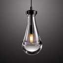 Raindrop Pendant Lights, Black Kitchen Island Pendant Lights, Teardrop Pendant Light, Interior Pendant Light in The Kitchen Island Living Room Bedroom Bathroom, Including Bulb