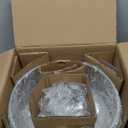 Chrome Crystal Chandeliers, Modern Semi Flush Mount Ceiling Light, Extra Small-12” 4-Light Round Crystal Hanging Pendant Light Fixtures,D12” for Dining Room Entryway Kitchen Hallway