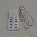 QIONMAR USB Wall Charger USB Charging Station for Multiple Devices USB Charger 10-Ports Power Hub Strip Smart Plug Charging Dock Charge Block Compatible with iPhone 15,iPod,Galaxy S Smart Phones