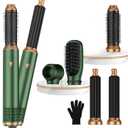 5 in ONE Blow Dryer Brush, Curling Wand Hair Styling Tools Set, Ionic Hot Air Hair Dryer, Massage Oval Hair Dryer, Left&Right Hair Curlers 100-120V