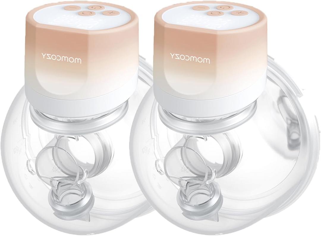 Momcozy S12 Pro Hands-Free Breast Pump  3 Modes, 9 Levels, 24mm, 2-Pack  Pink