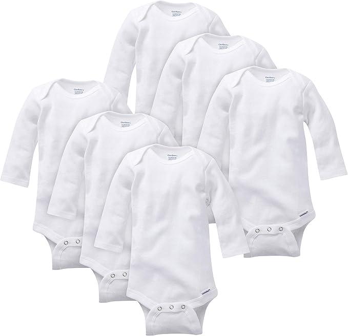Gerber Baby 3-Pack Or 6-Pack Long-Sleeve Onesies Bodysuit, Size 3-6 Months