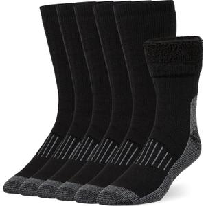 COZIA Merino Wool Socks for Men and Women Warm thermal Boot Hiking Socks 3 Pairs (Medium-Large, A52-black (3 Pairs))