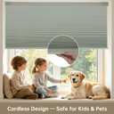 Changshade No Drill No Tools Blackout Cellular Shades,Cordless Blinds for Indoor Windows,Room Darkening Window Shades Honeycomb Blinds for Bedroom,Office,Home,36" w x 36" h,Grey
