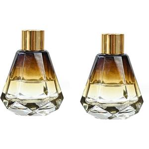 VASANA 2PCS 60ml/2oz Amber Glass Diffuser Bottle Empty Reed Diffuser Bottles Diffuser Jars Aromatherapy Storage Container Fragrance Accessories Use for DIY Replacement Reed Diffuser Sticks Decor