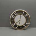 Large Wall Clock 16 Inch White Arabic Numerals Wooden Clock Battery Operated Silent Non-Ticking Decor Clock Modern Round Oversize Wall Clocks for Home, Hotel, Office, Bedroom (White, 16inch)