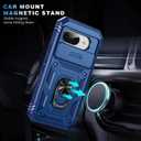 PASNEW for Google 9A Phone Case,360° Kickstand & Slide Camera Cover,Military Heavy Duty Full Body Hard Shell Phone Case for Google Pixel 9A Shockproof,6.3 inch,Blue
