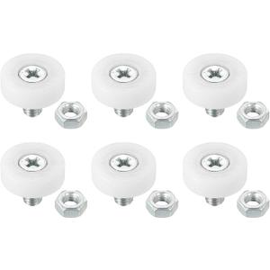 PATIKIL 19mm Drawer Rollers, 6 Pack Plastic Drawer Pulley Replacement Wheels Bearing Small Pulley with Nuts