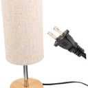Touch Dimmable Lamp Fabric Lampshade Table Lamp USB Ports for Bedroom Living Room Office Decorative Us Plug