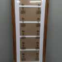 8x26 Collage frame with 6 Openings 4X6 Pictures, Multiple Picture Frame with Mat, Wall or Tabletop Decor, Carbonized Brown Wood Grain (1 Pack)