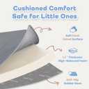 1.3" Thick Baby Floor Play Mat 71x79, Basic Padded Foam Mat for Tummy Time Crawling, Non Slip Cushioned for Babies Toddlers Infants Kids (Dark Grey)