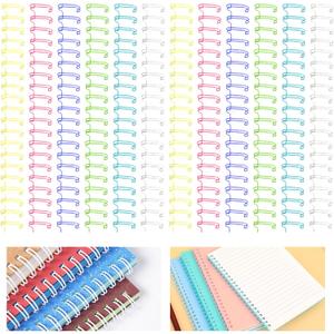 30Pcs Metal Double Loop Binding Wires Double Spiral Binding Ring Coil, 9/16" 23 Holes, 2:1 Pitch Cinch Binding Machine Wire for Teacher Student Document Notebook File Making (Iridescence)