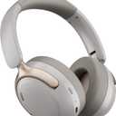 LORELEI QC30 Hybrid Active Noise Cancenlling Headphones,Wireless Over Ear Bluetooth Headsets with Microphone, 60H Playtime Foldable Lightweight, Deep Bass, Memory Earmuffs (Dunes Grey)