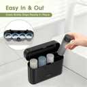 Travel Bottles with Case, 4x2oz TSA Approved, Leak-Proof, Press to Unlock, Compact & Portable Travel Toiletries (Black)